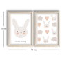 Wallity Cuadro Decorativo Enmarcado en MDF de 2 Piezas Crema y Blanco